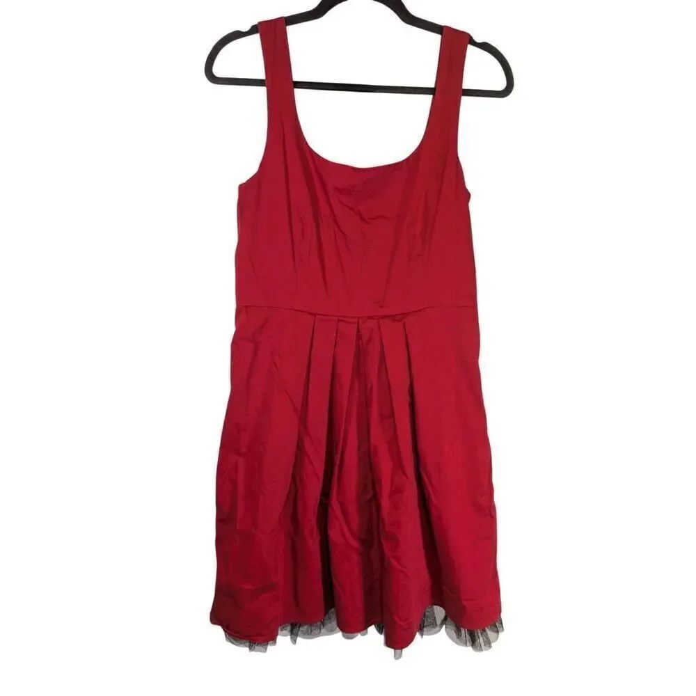 STUDIO Y Red Sleeveless, A-Line Dress with Crinoline Women's Size 11/12